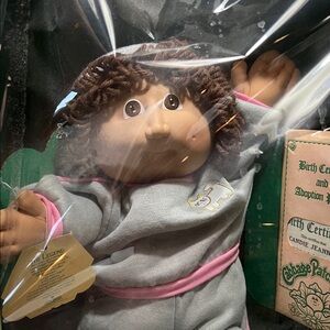 1985 Cabbage Patch Kids Doll with Gray Outfit